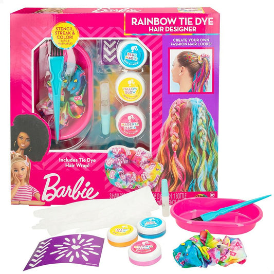 Hiustenlaittosetti Barbie Rainbow Tie 15,5 x 10,5 x 2,5 cm Raidoitetut hiukset Monivärinen