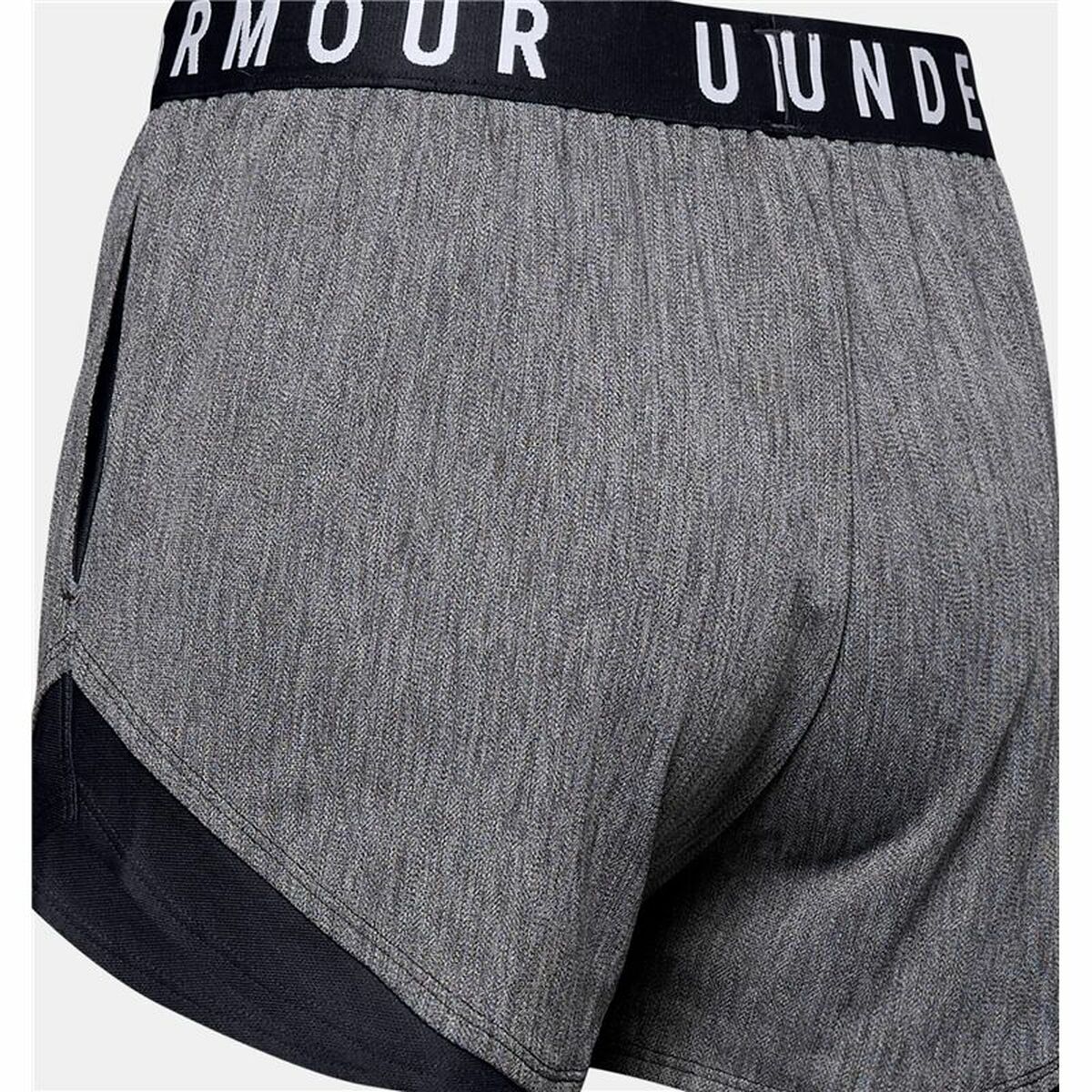 Naisten urheilushortsit Under Armour Play Up 3.0 Twist Tumman harmaa Musta