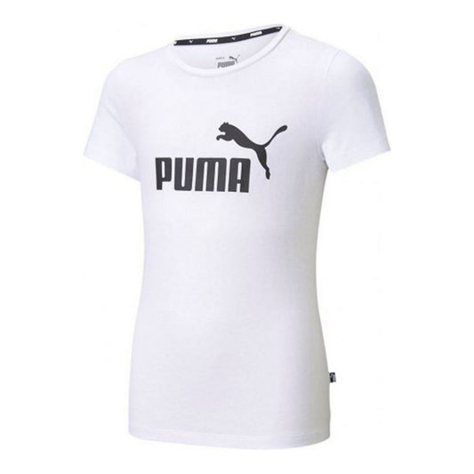 Lasten Lyhythihainen paita Puma ESS Logo Tee Valkoinen