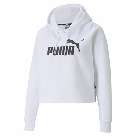 Naisten huppari Puma Essentials Logo Valkoinen